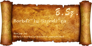 Borbély Szonóra névjegykártya